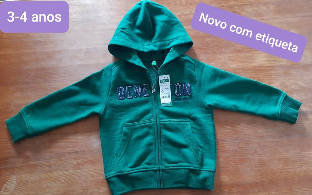 Casaco, marca Benetton, 3-4 anos, NOVO COM ETIQUETA