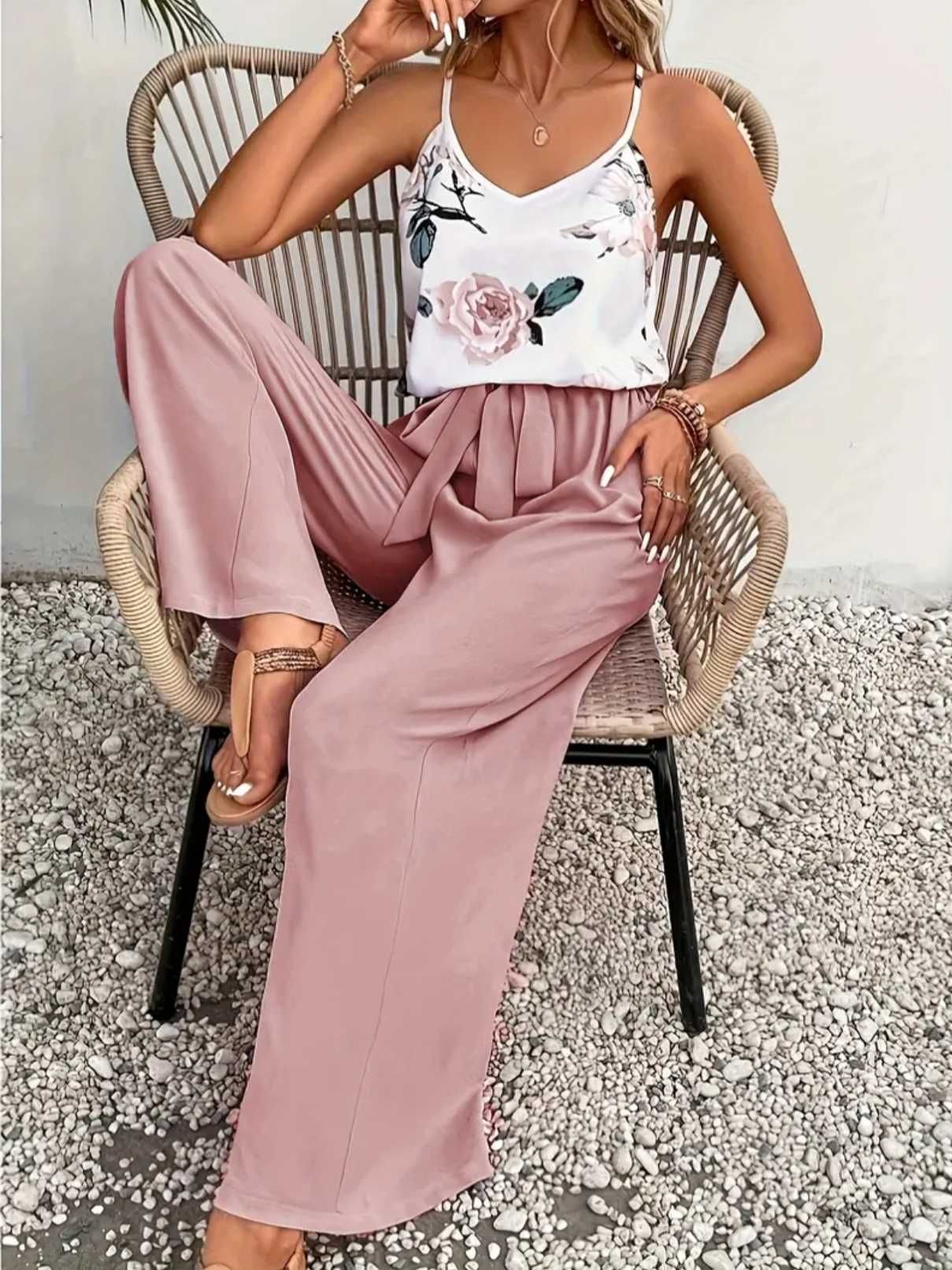 Conjunto elegante verão mulher