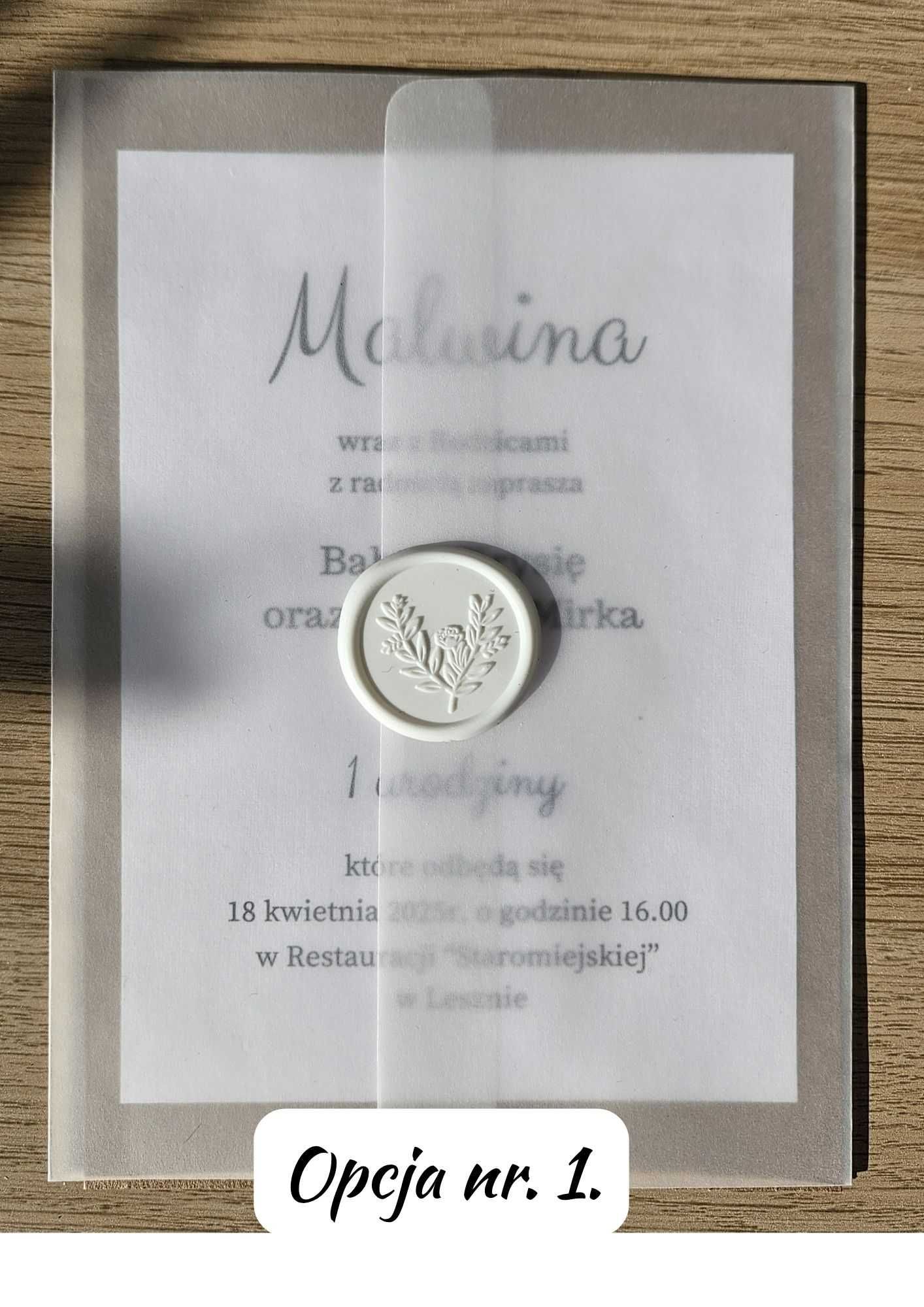 Personalizowane zaproszenia Ślubne, Wesele, ozdobna koperta,
