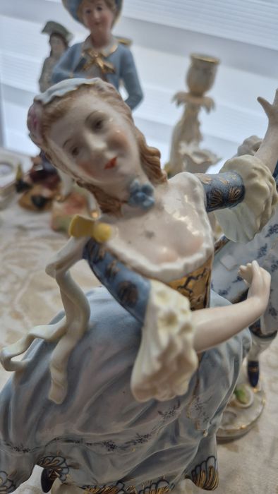 2x figurka porcelana tancerka i panicz