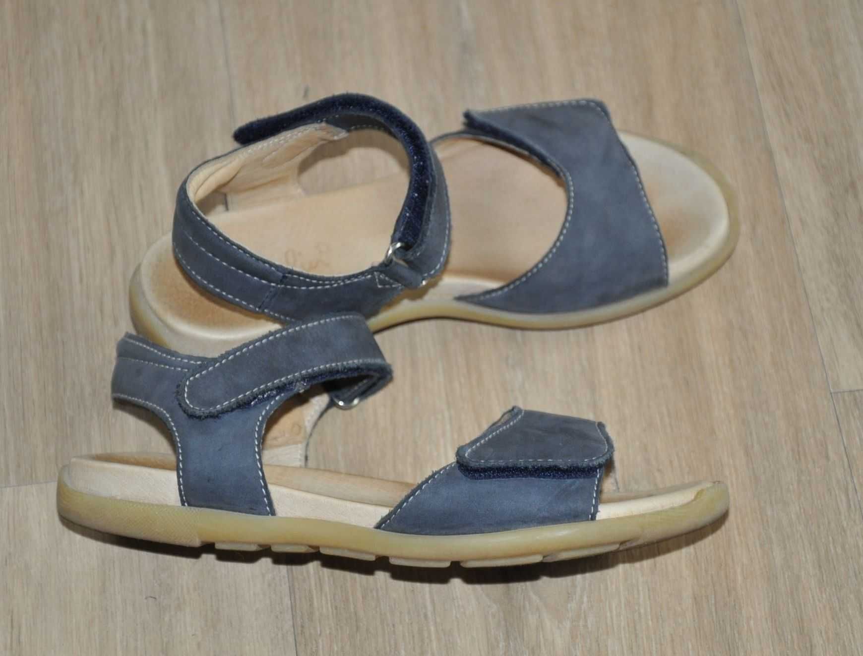 Sandały Sabalin R.32 skórzane, super sandałki na rzepy, Jak Superfit