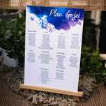 plan gości weselnych w formie plakatu - gwiazdozbiory