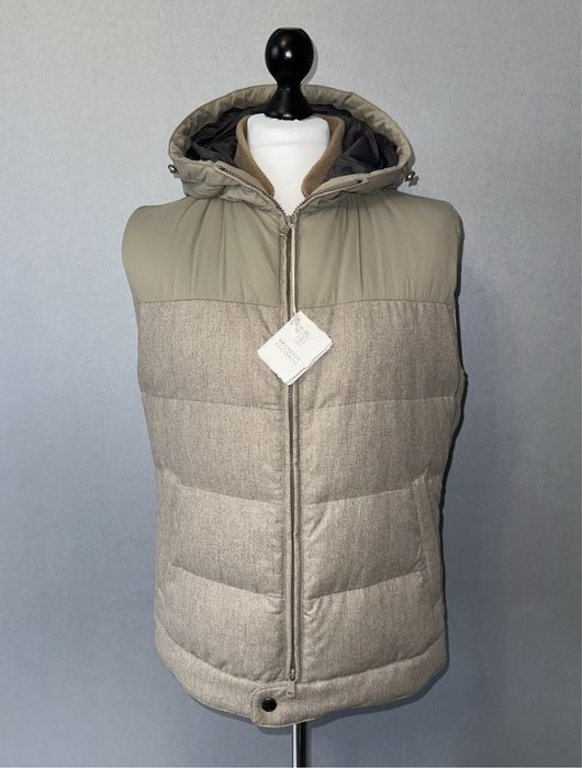 Жилетка из шерсти, кашемира и шелка Brunello Cucinelli