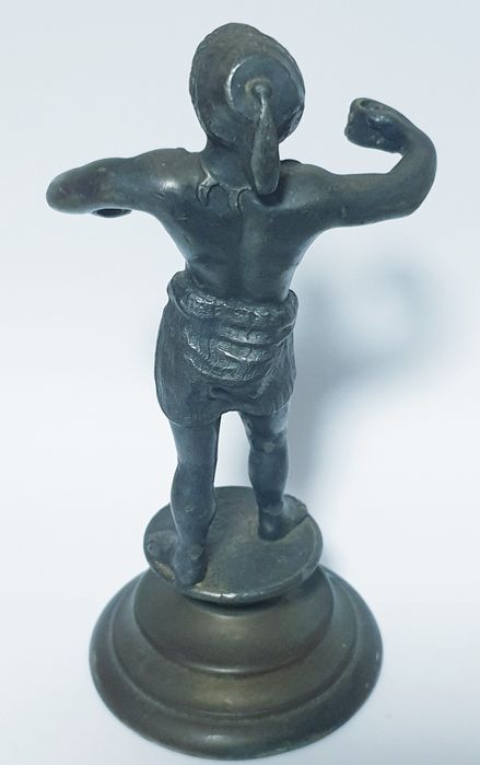 Antiga escultura incompleta- suporte de relógio de bolso e fosforeira