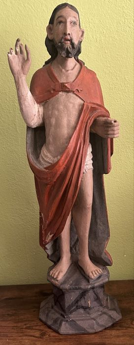 Rzeźba Chrystus Zmartwychwstały 68.5 cm - Polichromia XVIII w.