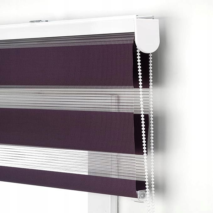 Lira Roleta Dzień I Noc Eleganckie Zasłony 120 X 250 Cm Fioletowy
