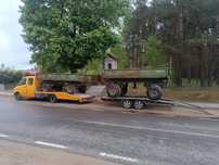Przyczepa D47b , zarejestrowana wywrotka