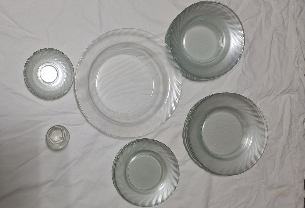 Conjunto de mesa em vidro