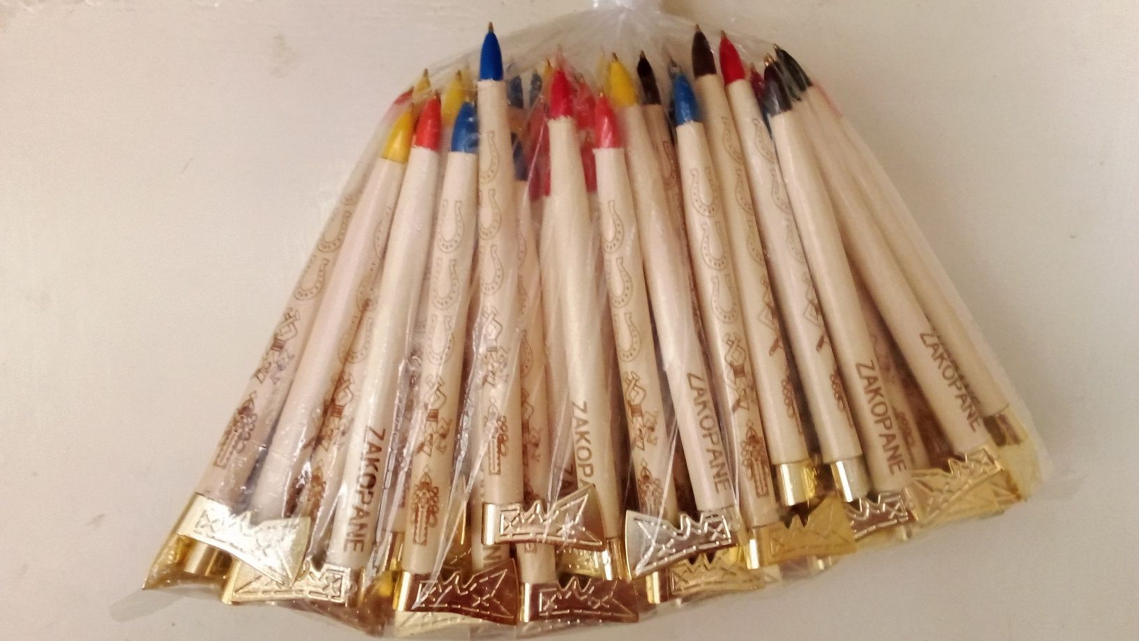 Ciupaga długopis góralski folk ludowy drewniane 100 sztuk