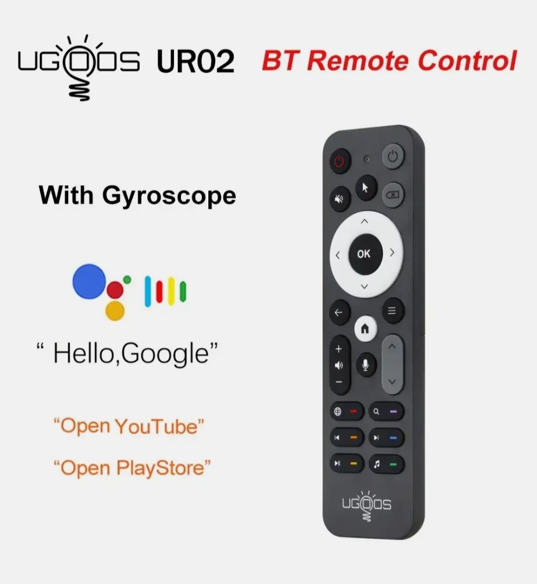 Пульт Ugoos UR02 bluetooth аэромышь air mouse голосовое управление