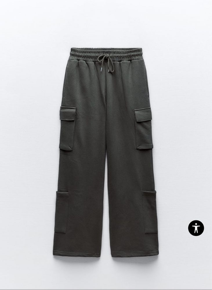 Zara Брюки Карго с карманами Штаны Штани штанці Зара PLUSH TROUSERS