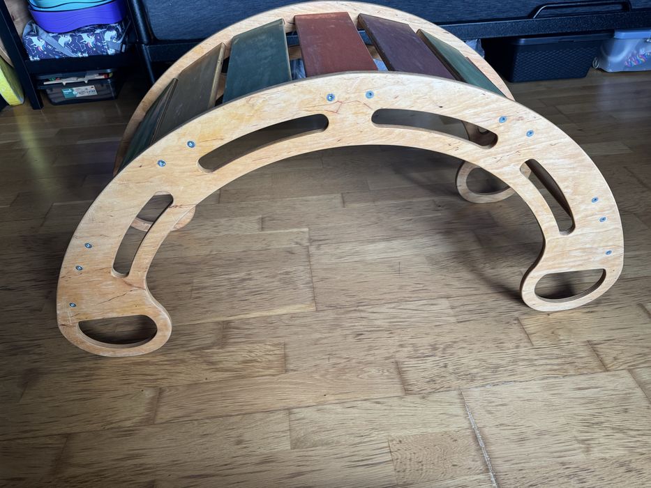 Bujak montessori drewniany duży tęczowy