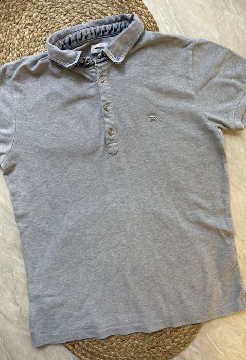 Diesel футболка з джинсовим комірцем розмір М