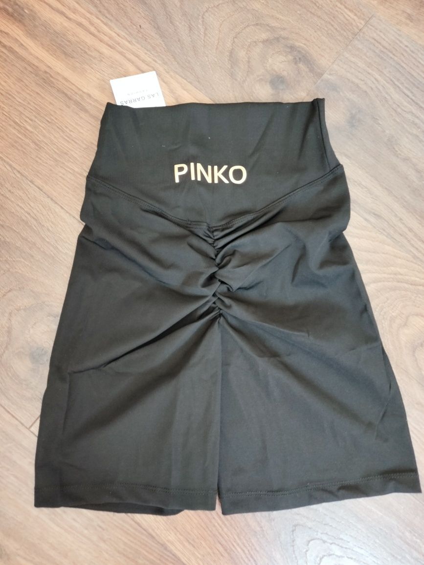 Nowość ! Legginsy kolarki  czarne złoty napis r.S,M,L,XL