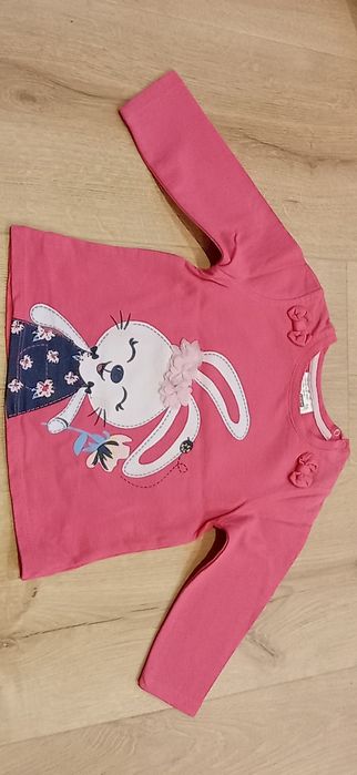 Bluzka z króliczkiem 2 szt rozmiar 80 cm