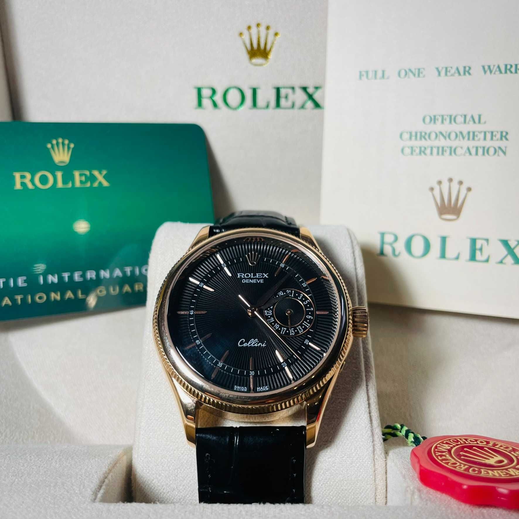 Promocja! Zegarek Rolex Celini Rose Gold Date! 42mm AAA Zestaw