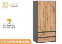Nowoczesna Szafa Hugo 2D2SZ loft Garderoba z Szufladami Promocja