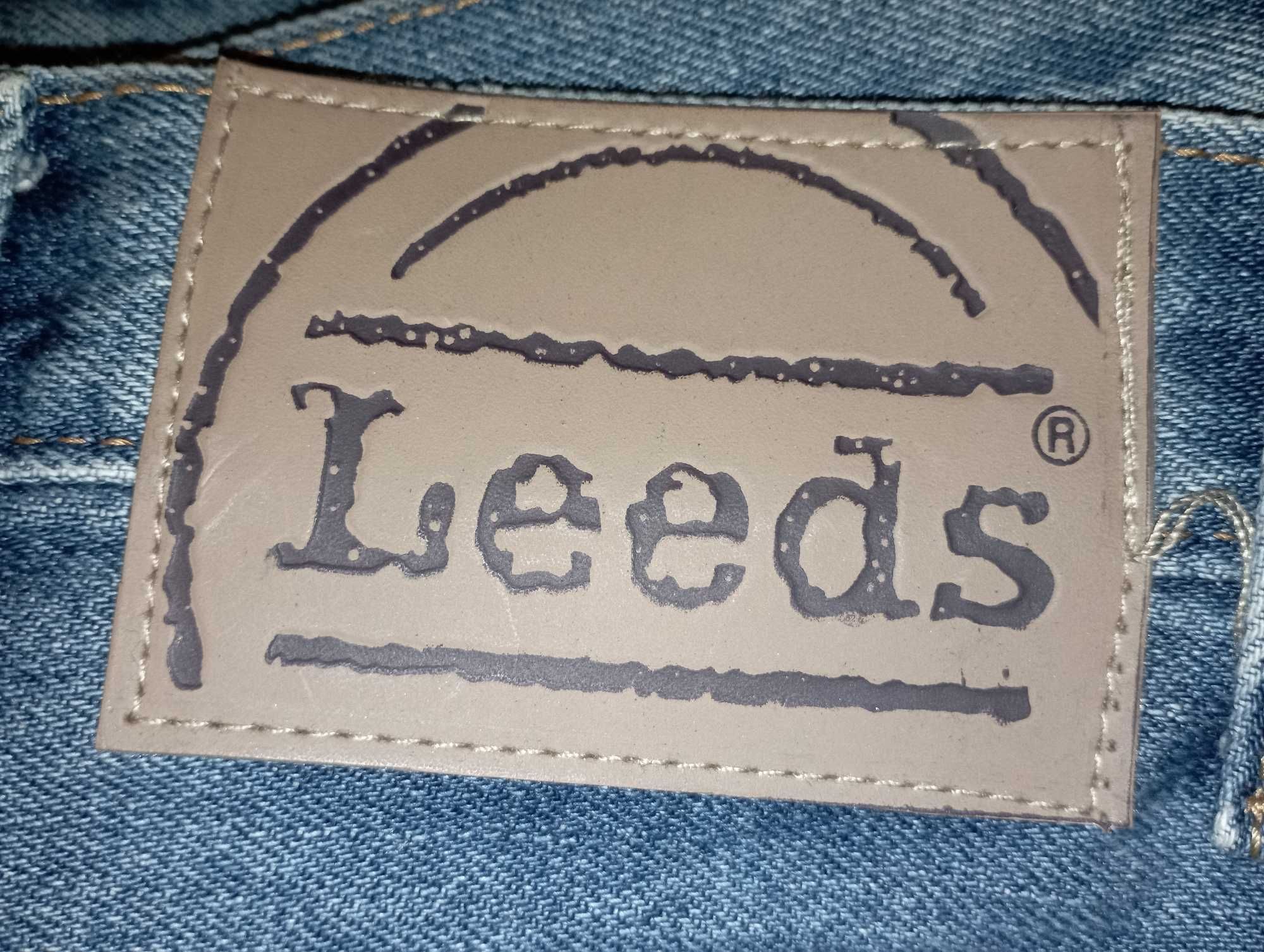 LEEDS spodnie męskie JEANS W42 L32 *