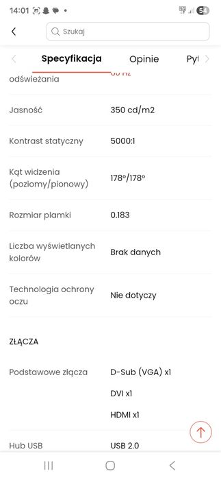 Monitor przemyslowy telewizor samsung 48" cali
