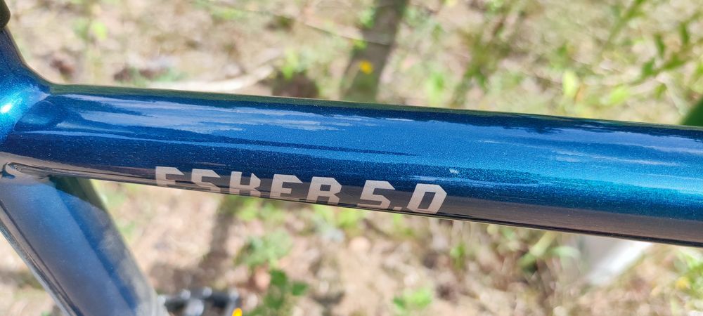 Rower Gravel Kross Esker 5.0 2023 turkusowy 350 km przebiegu