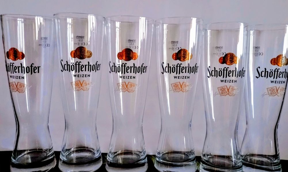 Pokale, szklanki do piwa Schöfferhofer. 6 szt.