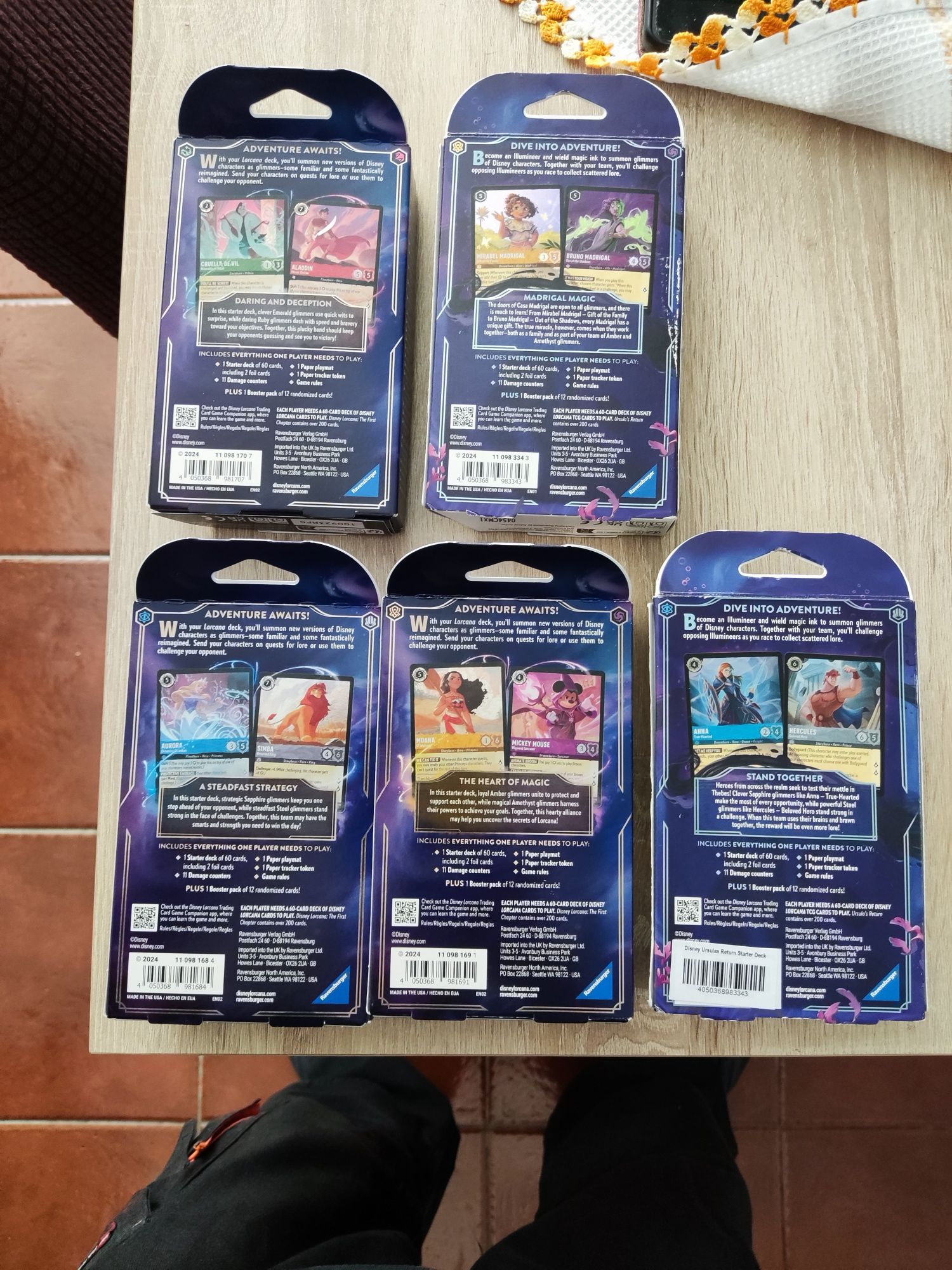5 Starter pack Lorcana novos selados