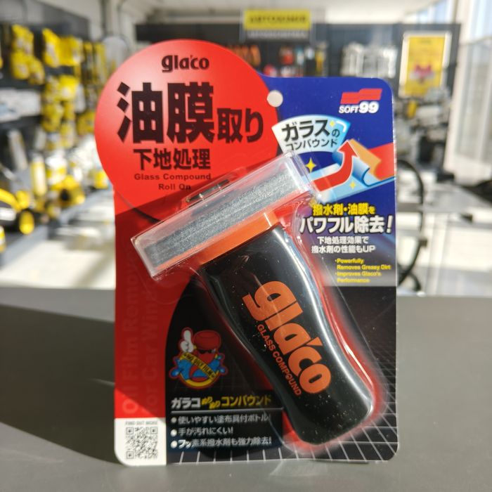 Антидощ Soft 99 Glaco, абразивний очисник скла, очисник водного каменю
