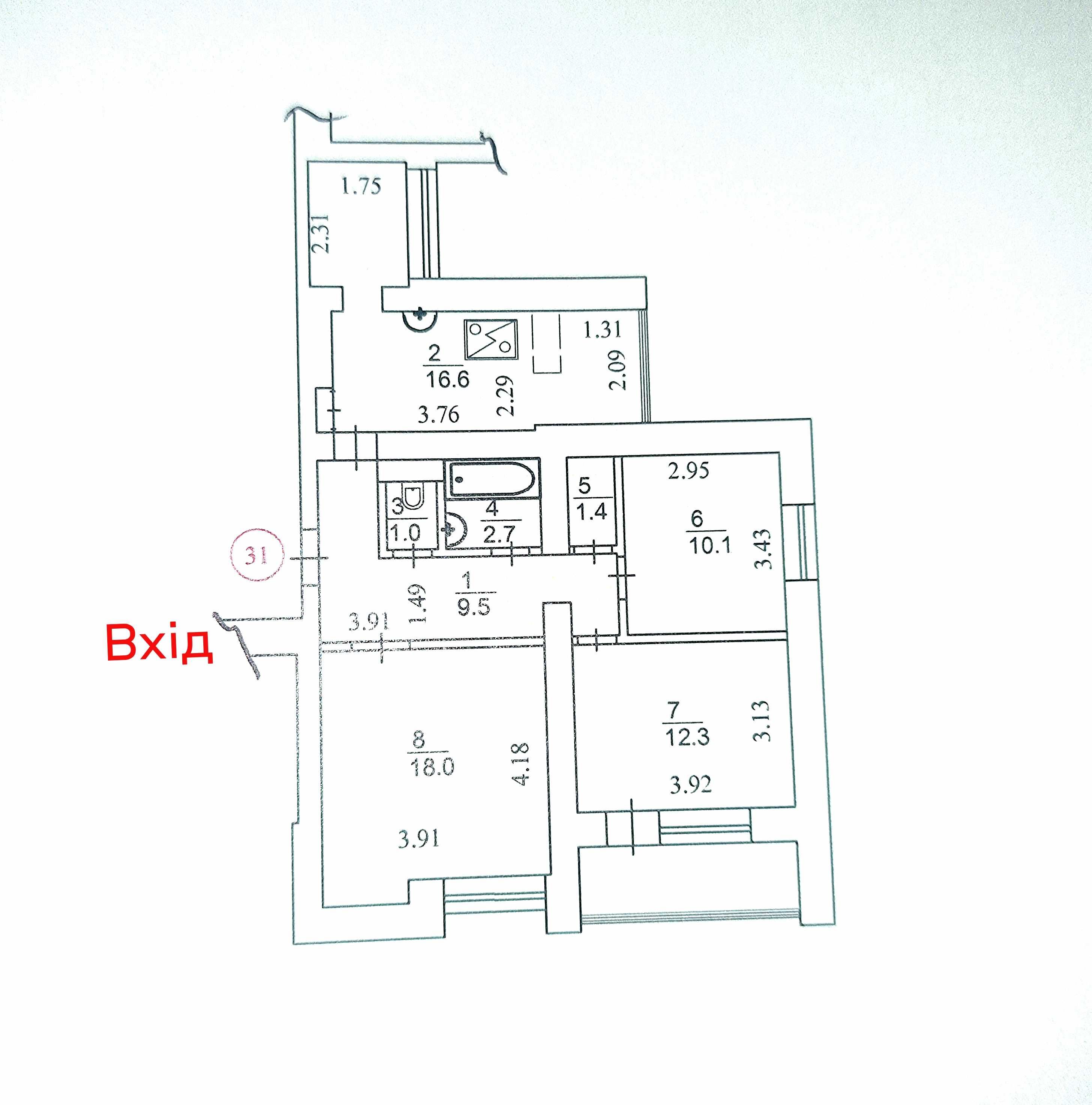 Продаж 3-кімнатної квартири на вул. Антоновича (Горького), 152,