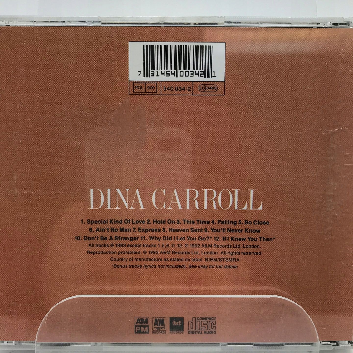 Cd - Dina Carroll - So Close