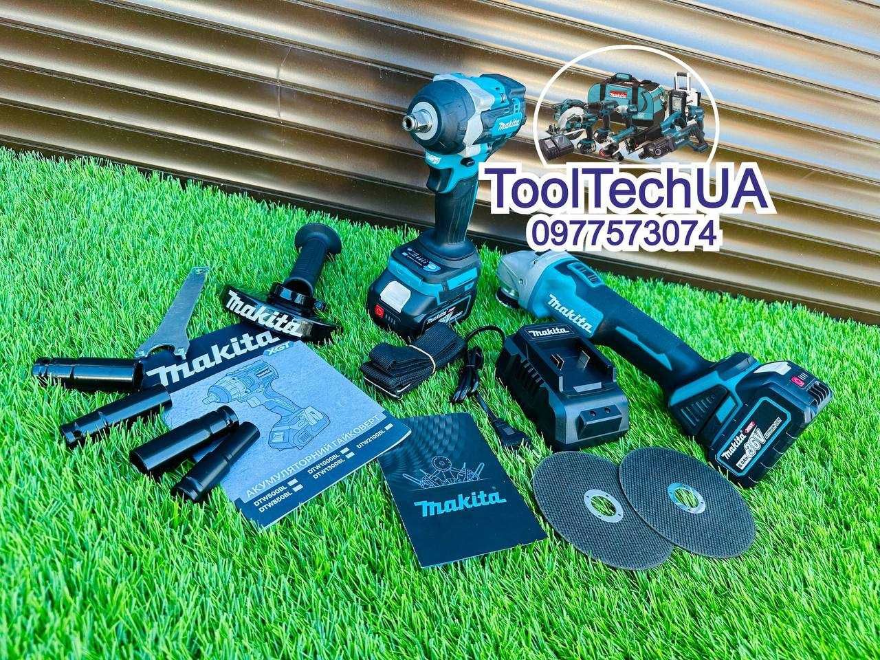 Акумуляторний Набор 2/1 Makita Болгарка DGA504 XGT Гайковерт DTW500XGT