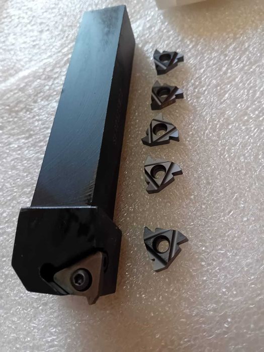 Suporte pastilhas 25mm p/ torno com 5 pastilhas para passos até 6