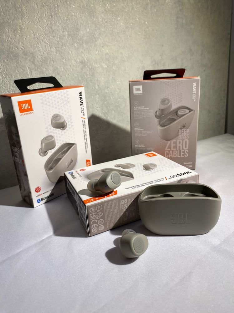 Słuchawki dokanałowe JBL Wave 100TWS Kremowy