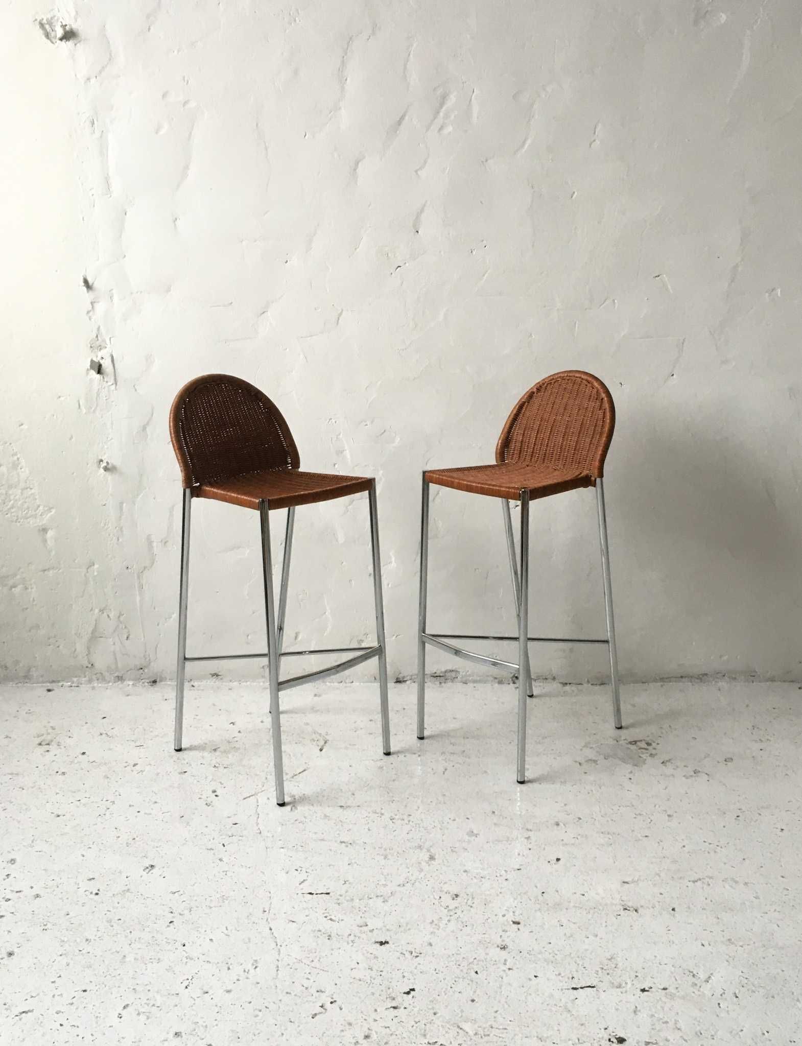 Hokery wiklinowe lata 70 80 vintage design