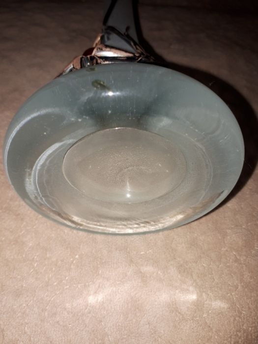 Wazon szklany ze srebrem i bursztynem Dukat z kolekcji "pełna blasku"