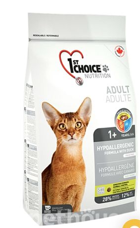 1st Choice Cat Adult Hypoallergenic Duck 2,72 кг корм кошачий