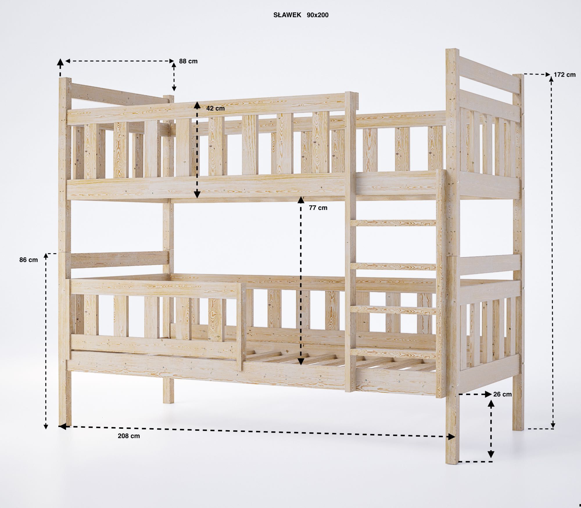 Łóżko piętrowe Sławek
