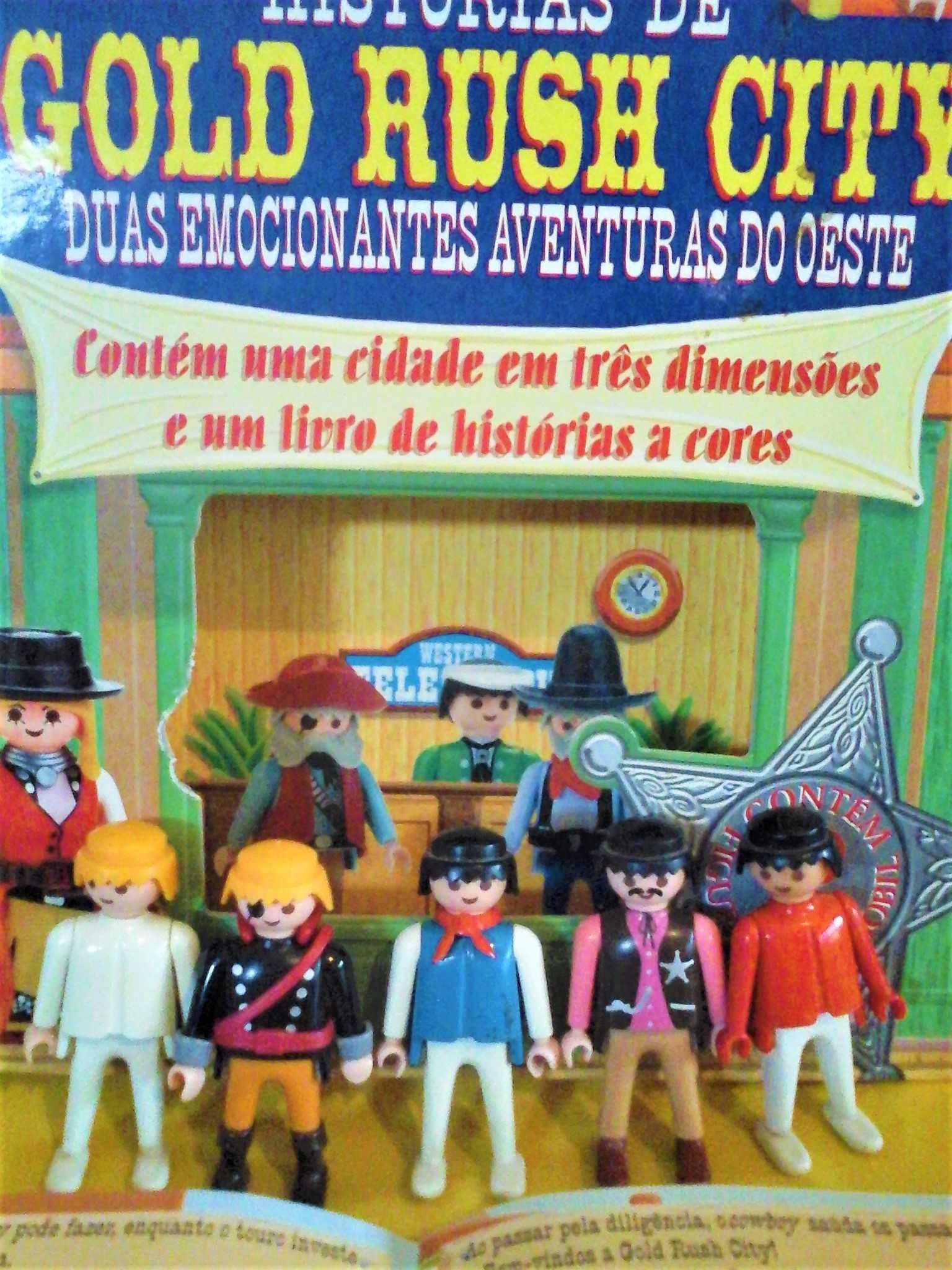 Livros Playmobil, 1 cidade 3 Dimensões, 1 Livro d Histórias, 5 Figuras