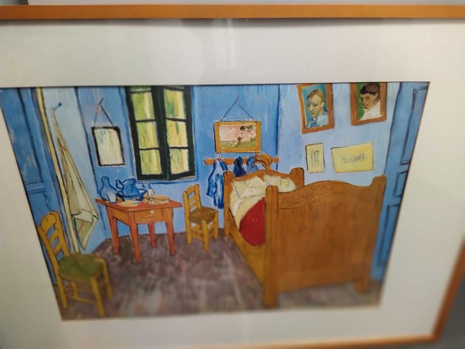 Quadro Quarto moldura cerejeira