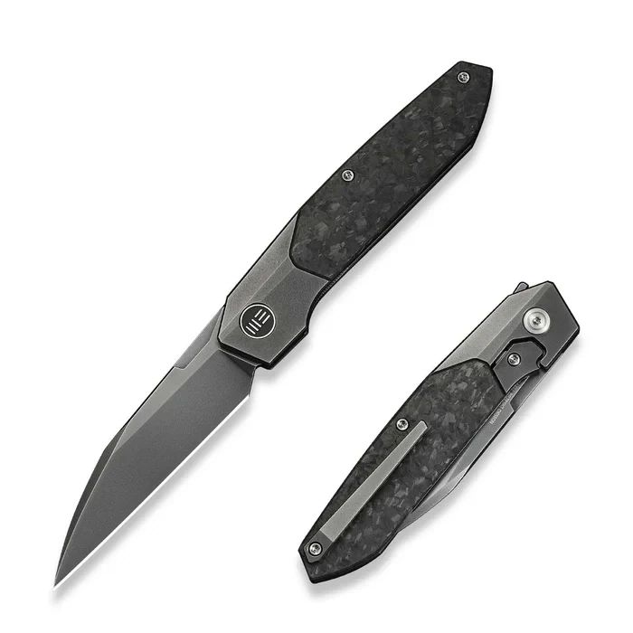 Nóż składany WeKnife Brr15 Gray Titanium/Shredded Carbon Fiber,