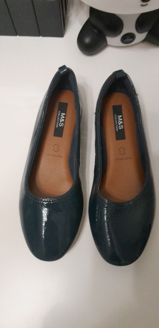 Buty skórzane, baleriny , M&S, stan super