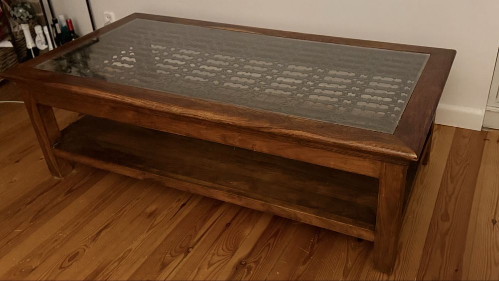 Ława kolonialna stolik palisander Almi Decor lite drewno