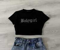 Crop top z cekinkami rozmiar S shein