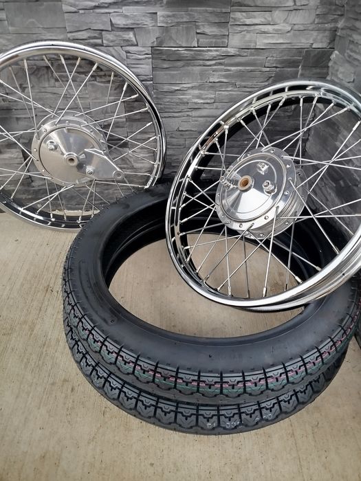WSK 175 koła zawieszenie felgi golenie lagi piasta bęben opony