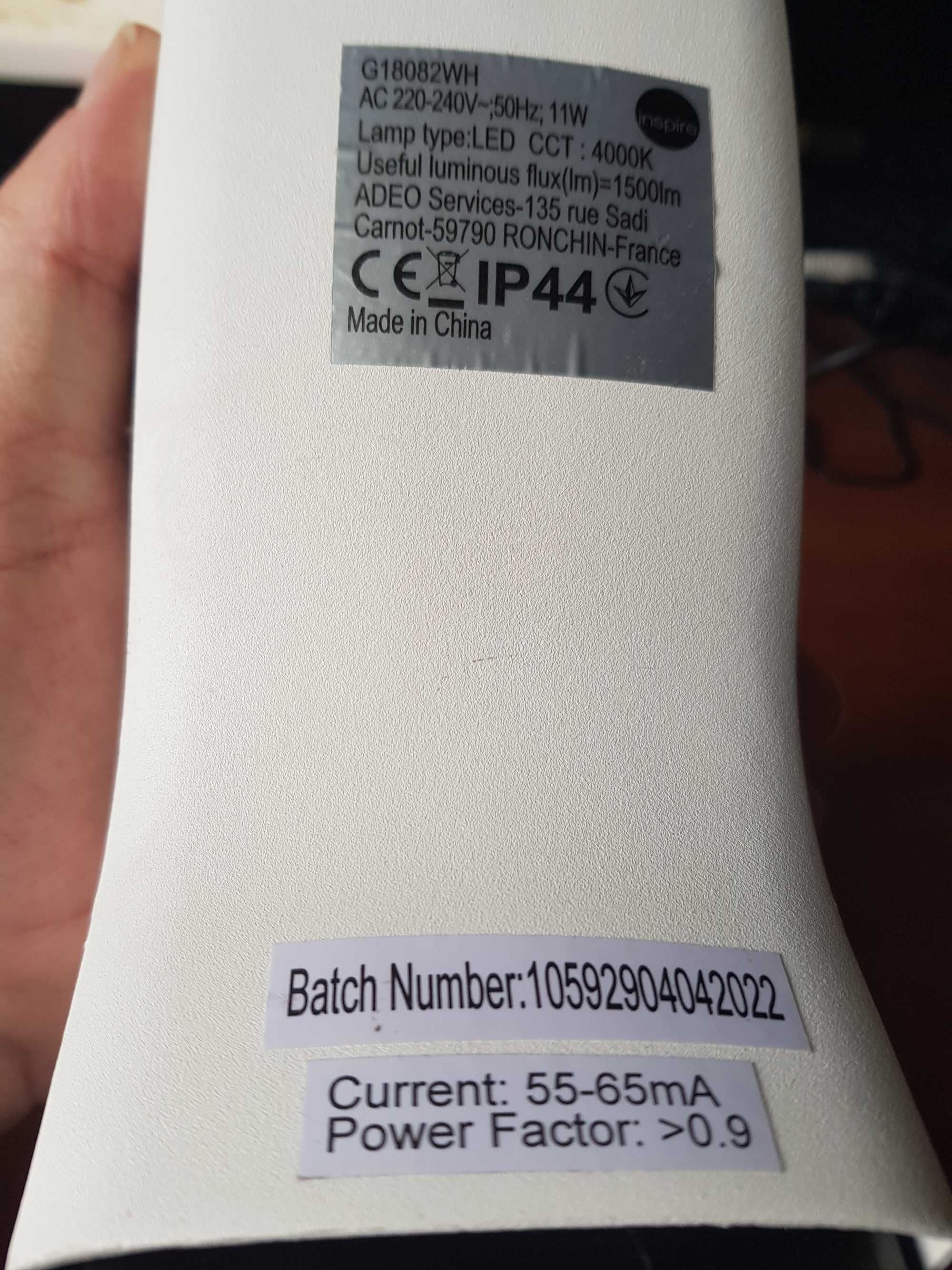 Fajne, Lampy zewnętrzne LED, 3 szt. biały kolor, Czujka ruchu