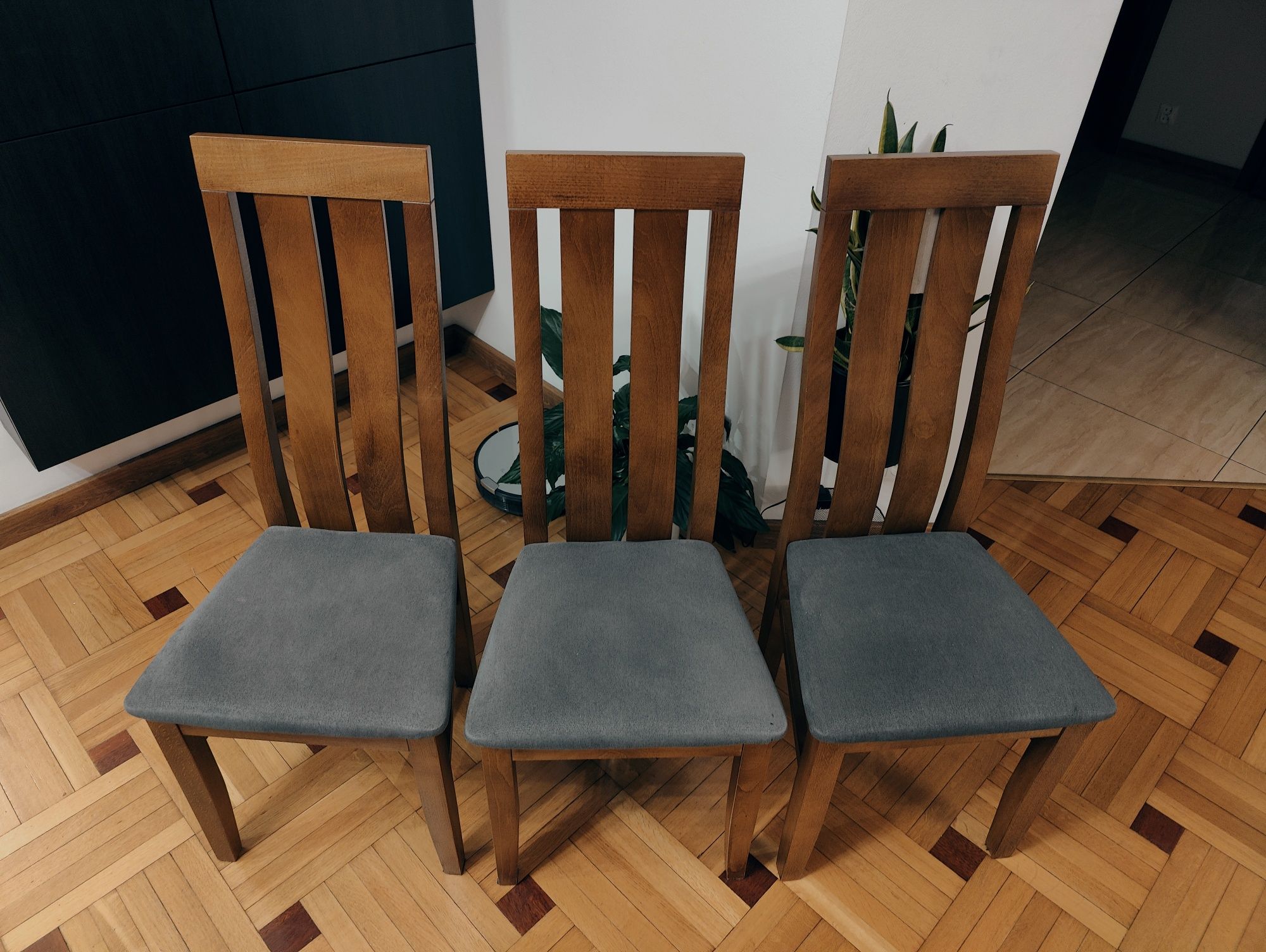 Krzesła drewniane zestaw komplet 6 szt dąb dębowe