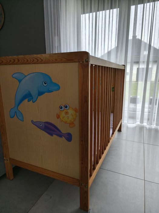 Łóżeczko z materacem 60*120 oddam za darmo