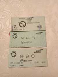 Bilet bilety Metro trolejbus autobus Paryż