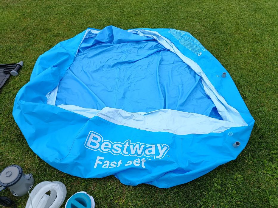 Bestway basen + pokrywa solarna + pompa + mata solarna + dozownik