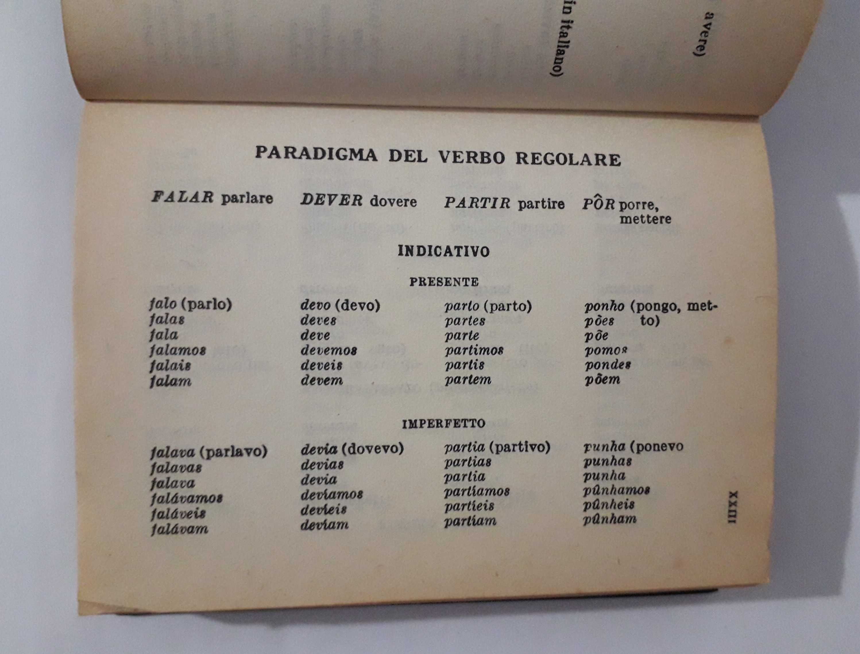 Dicionário antigo de bolso Italiano-Português-Italiano