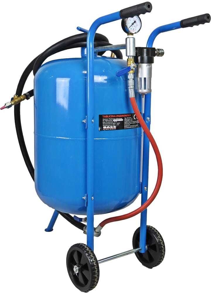 BASS POLSKA Piaskarka Syfonowa Mobilna 80l + Maska + Dysze BP4256